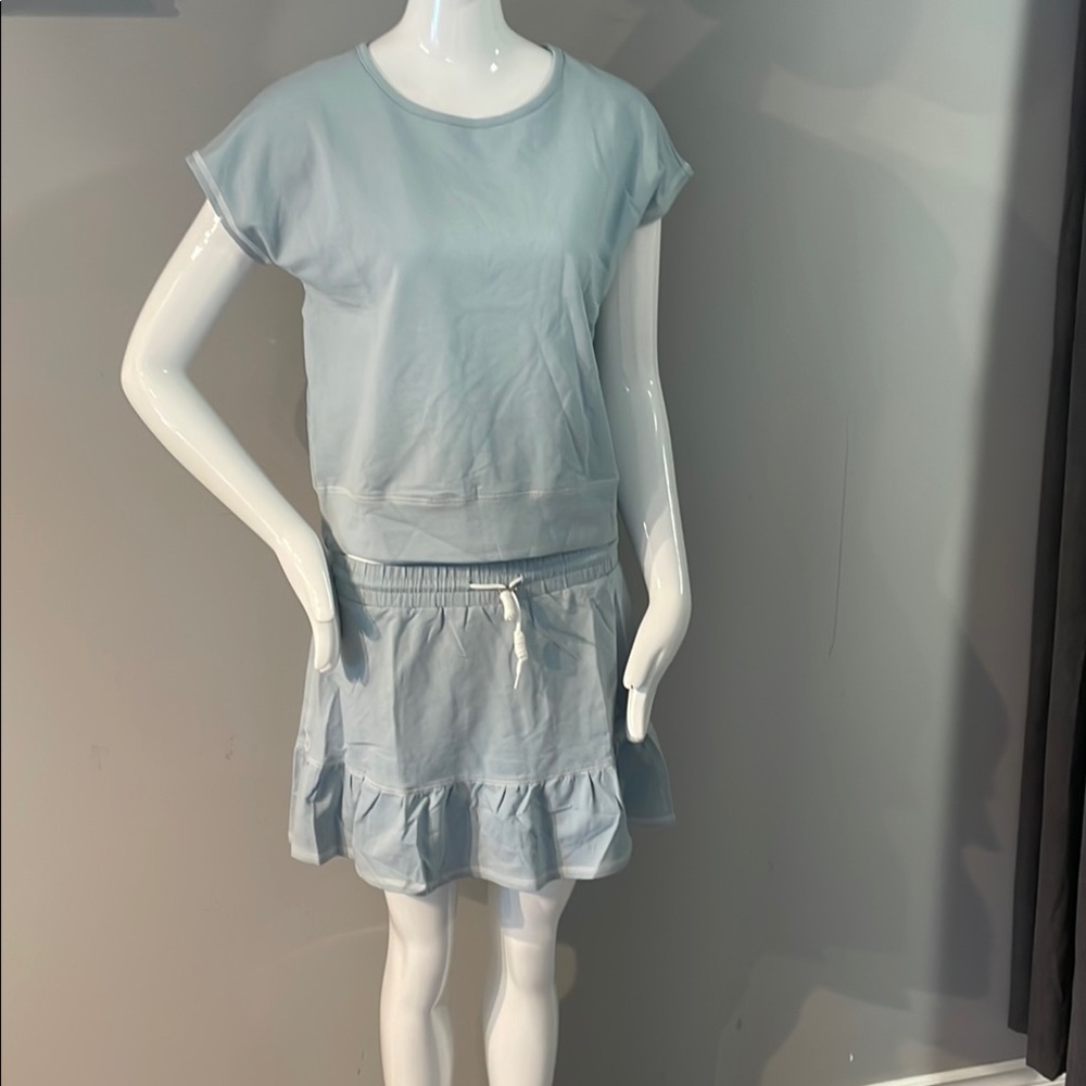 Light Blue Molly Moran skirt and shirt